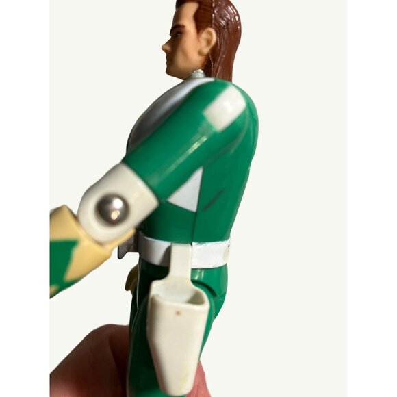 Vintage 1993 Bandai Green Power Ranger Action Figure 5.75" Flip Head - Picture 7 of 9